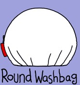 Round wash bags