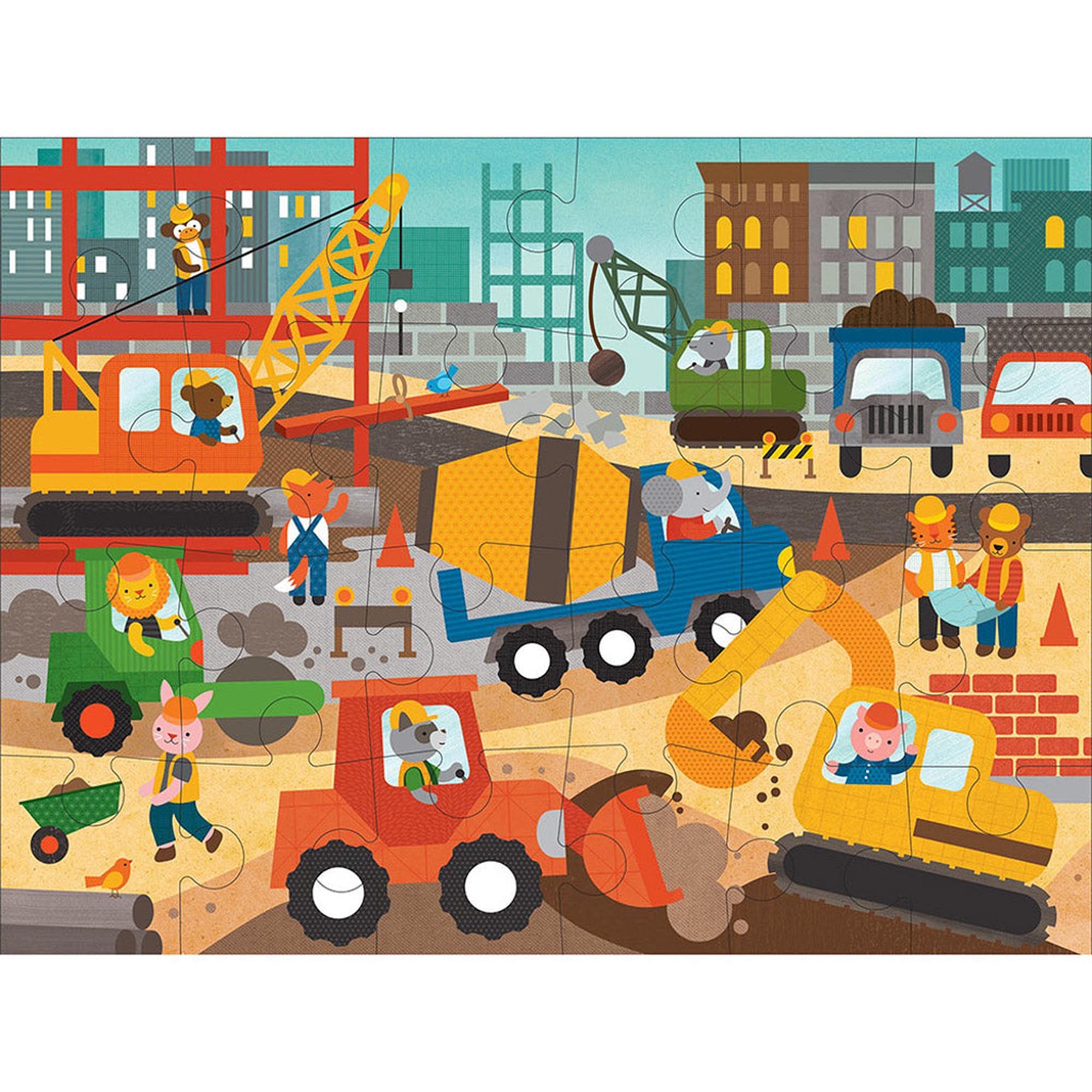 Diggers and Trucks Floor Puzzle