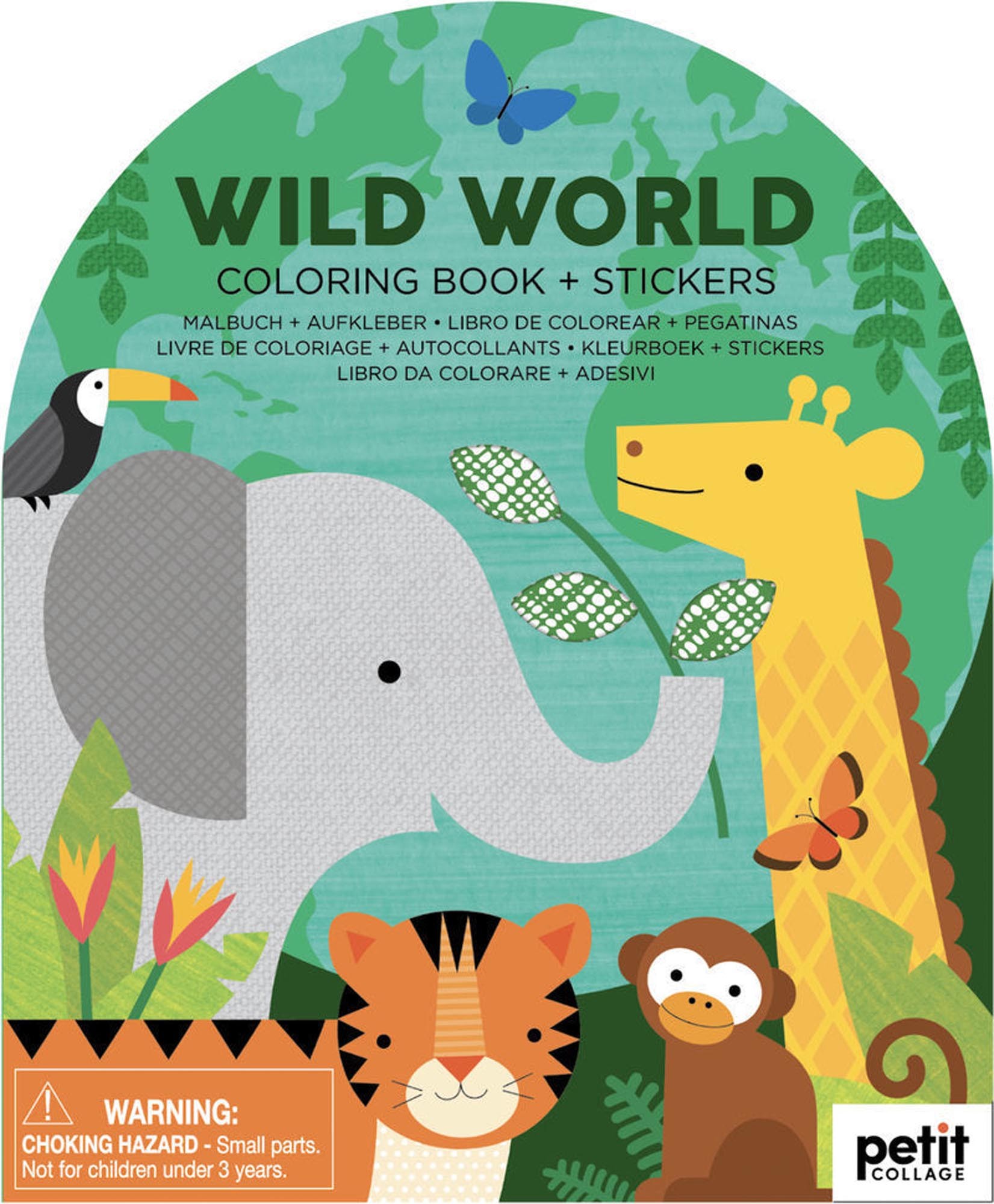 Jungle Colouring Book with stickers