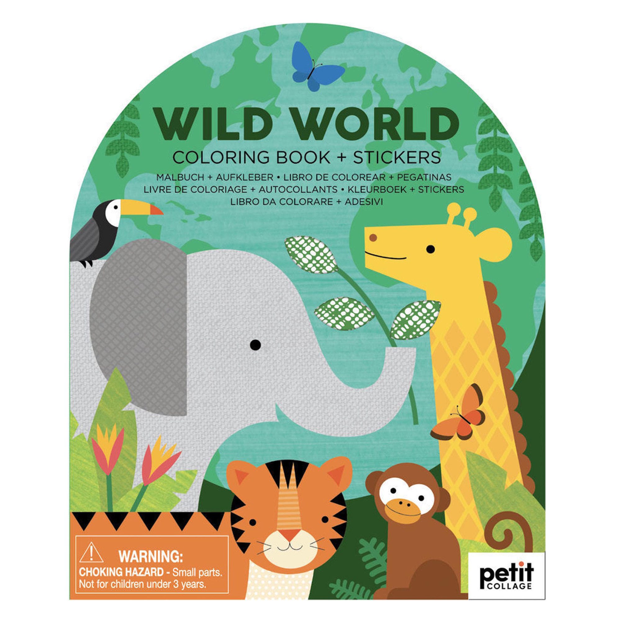 Jungle Colouring Book with stickers