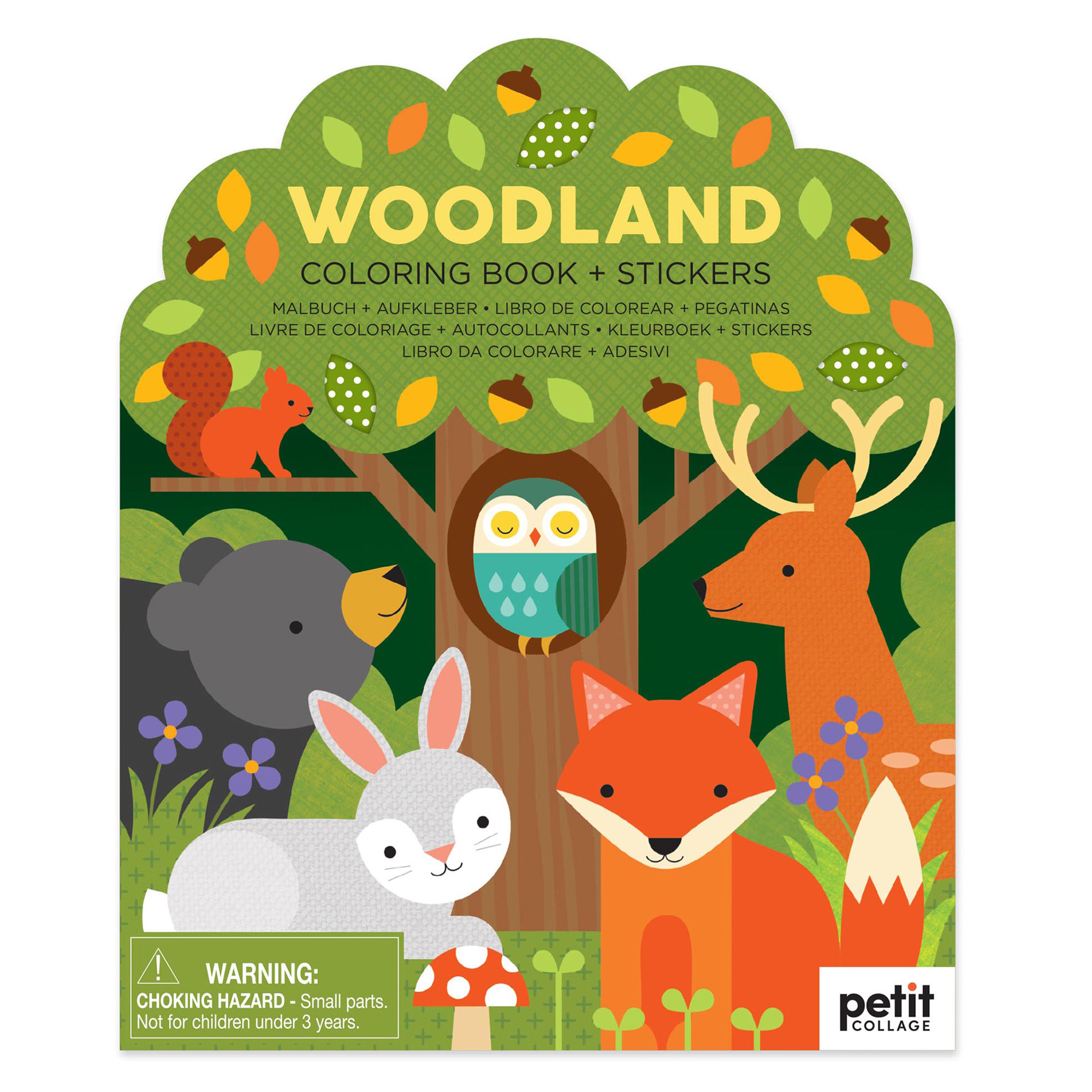 Woodland Colouring Book with stickers