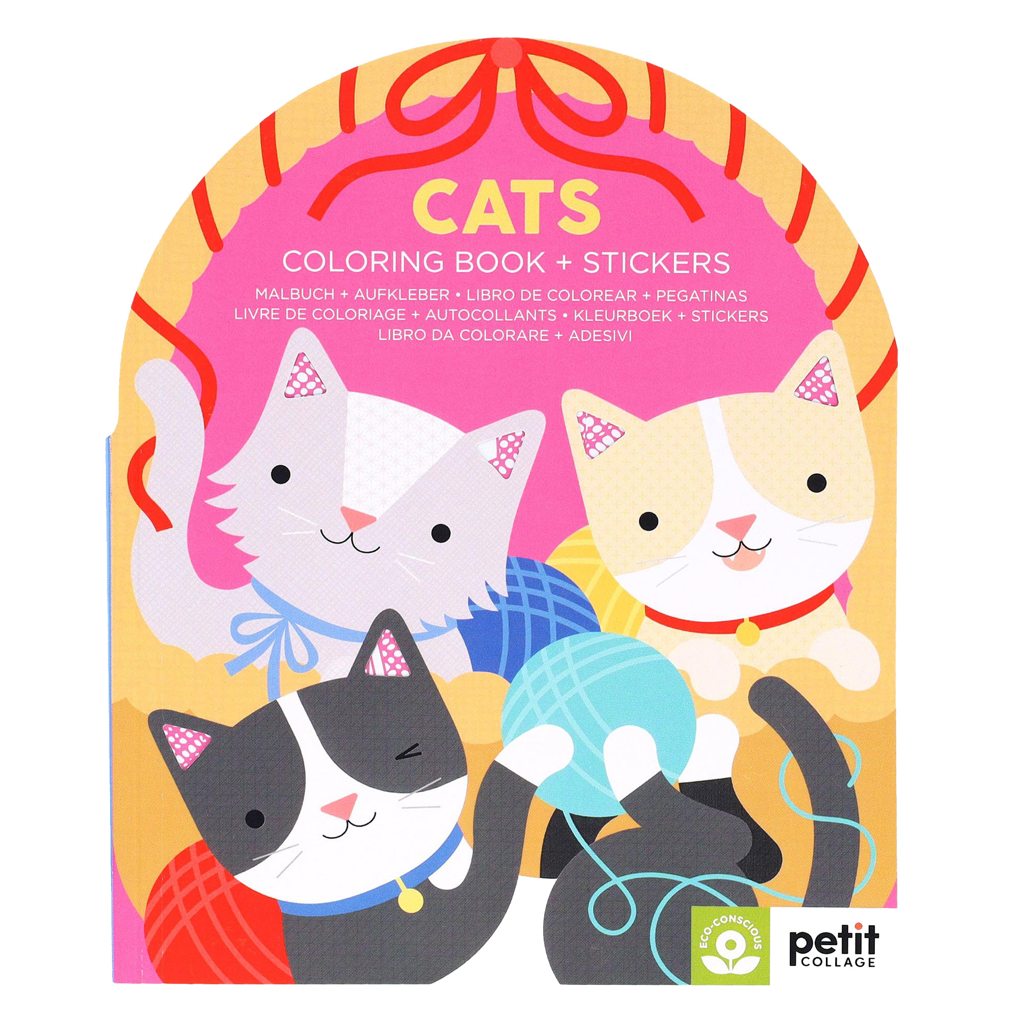 Cats Colouring Book with stickers