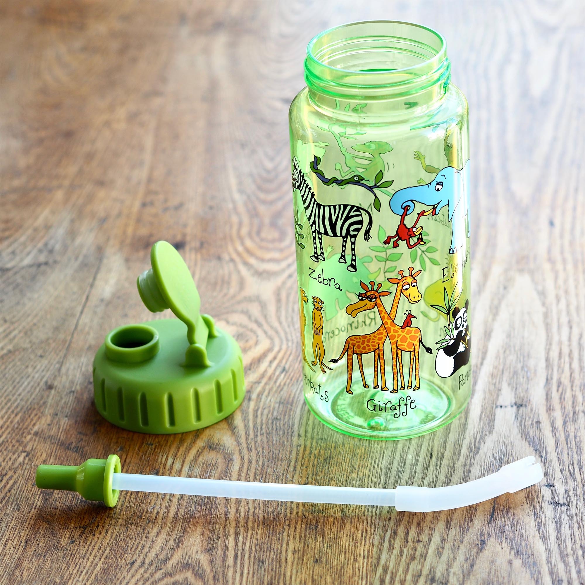Kids Jungle Drinking Bottle with straw