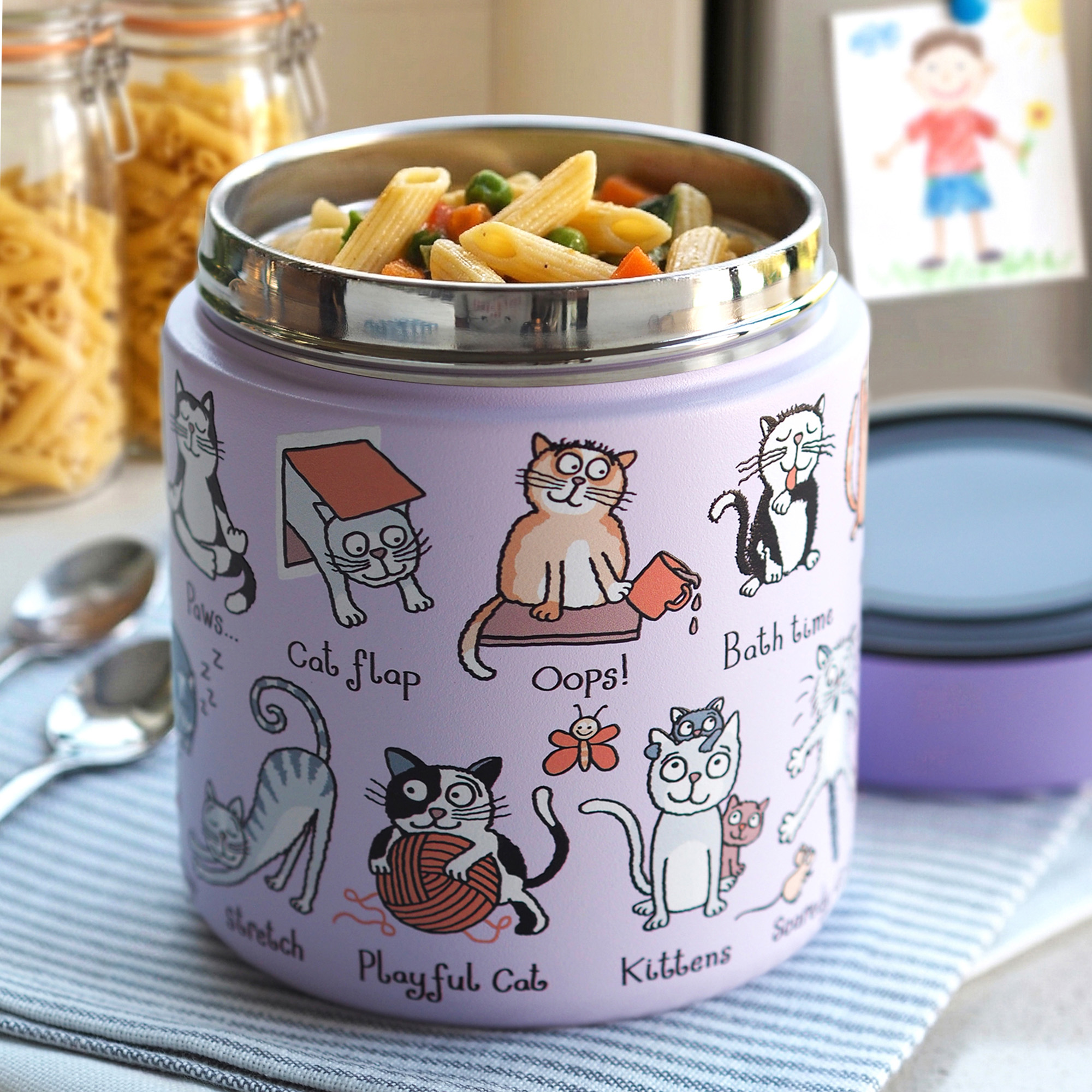 Cats Insulated Food Flask 