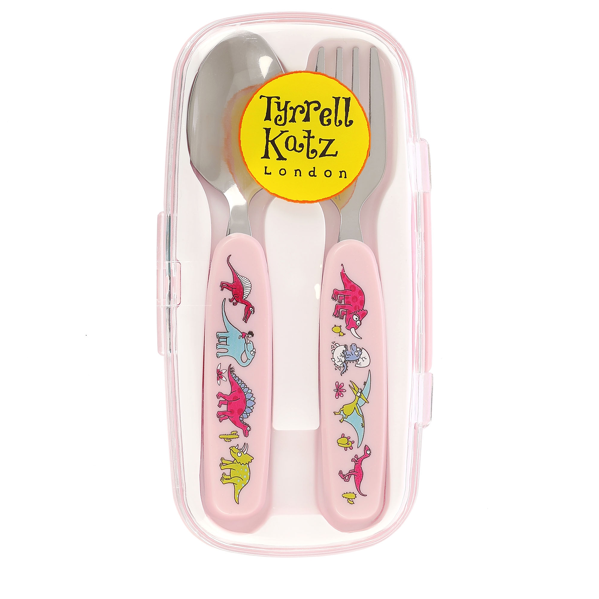 Dinosaurs Pink Children's Cutlery Set