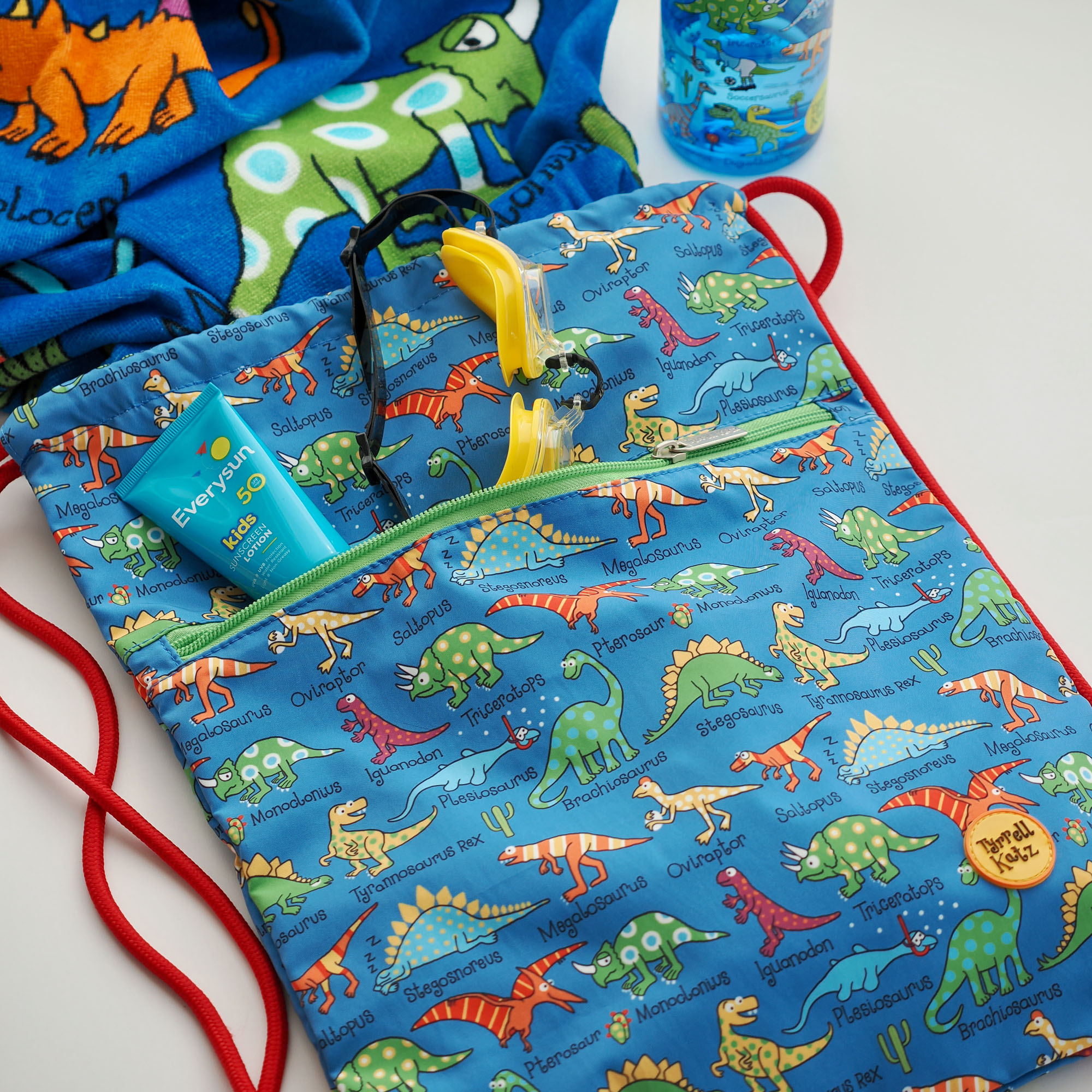 Dinosaurs Waterproof Drawstring Bag