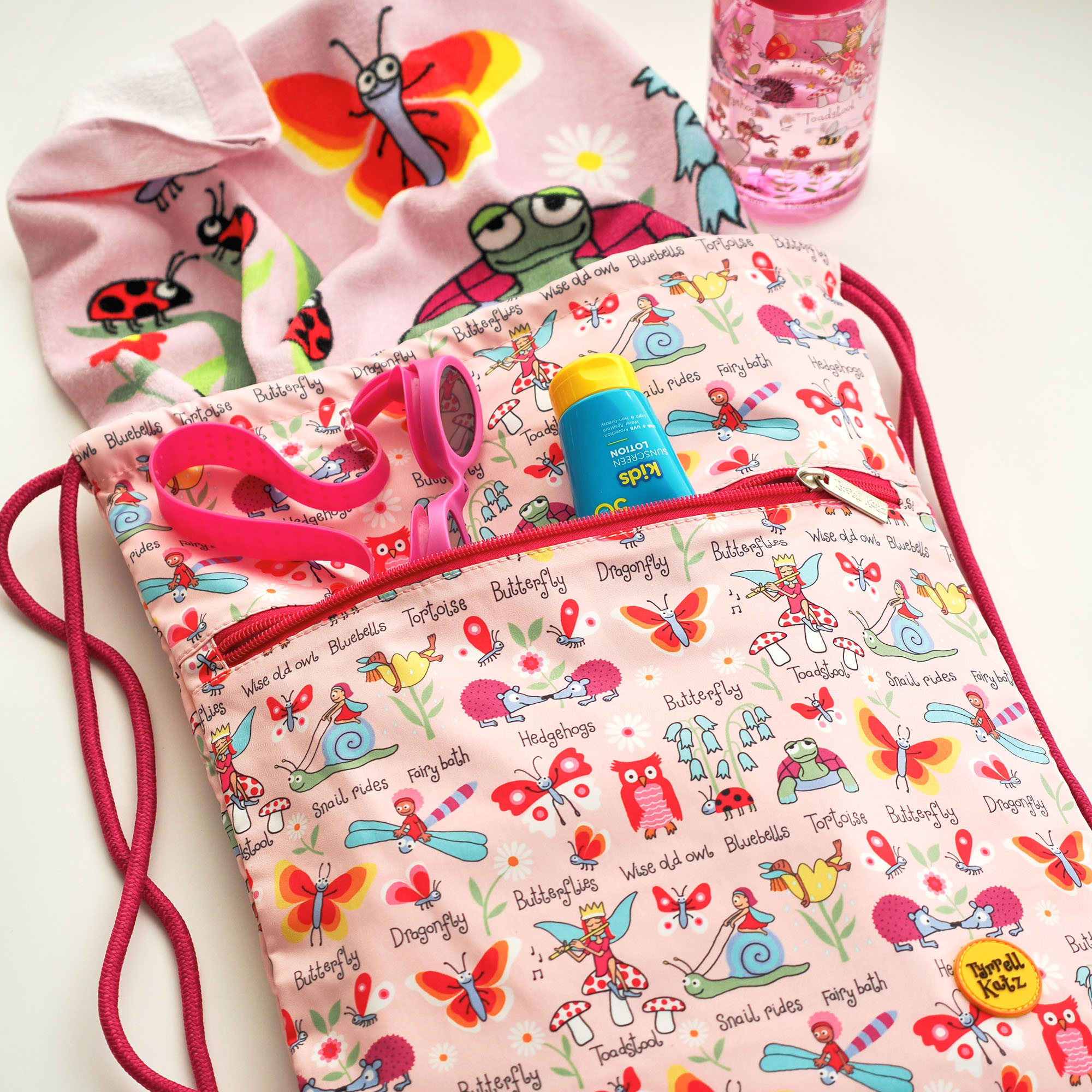 Secret Garden Waterproof Drawstring Bag