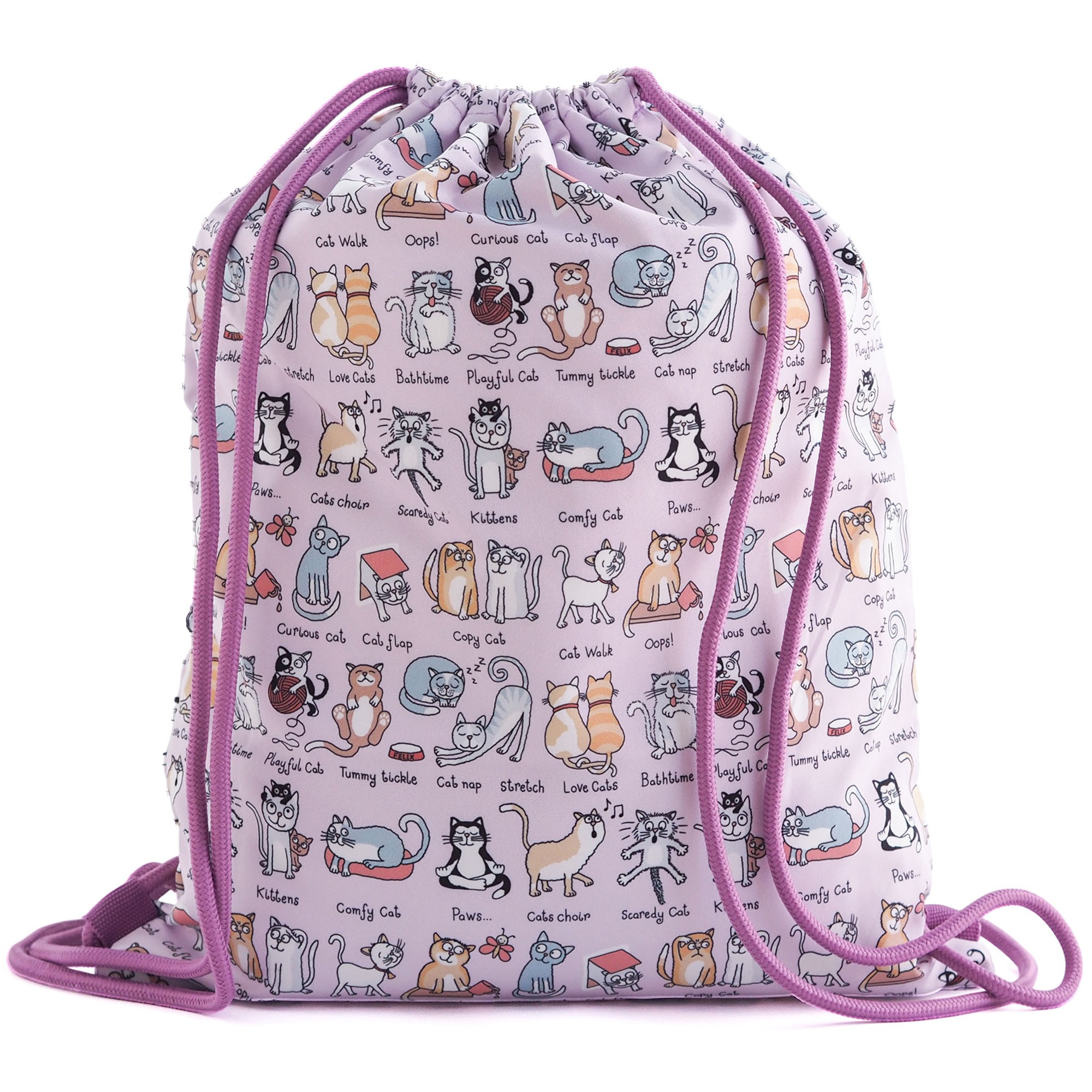 Cats Waterproof Drawstring Bag