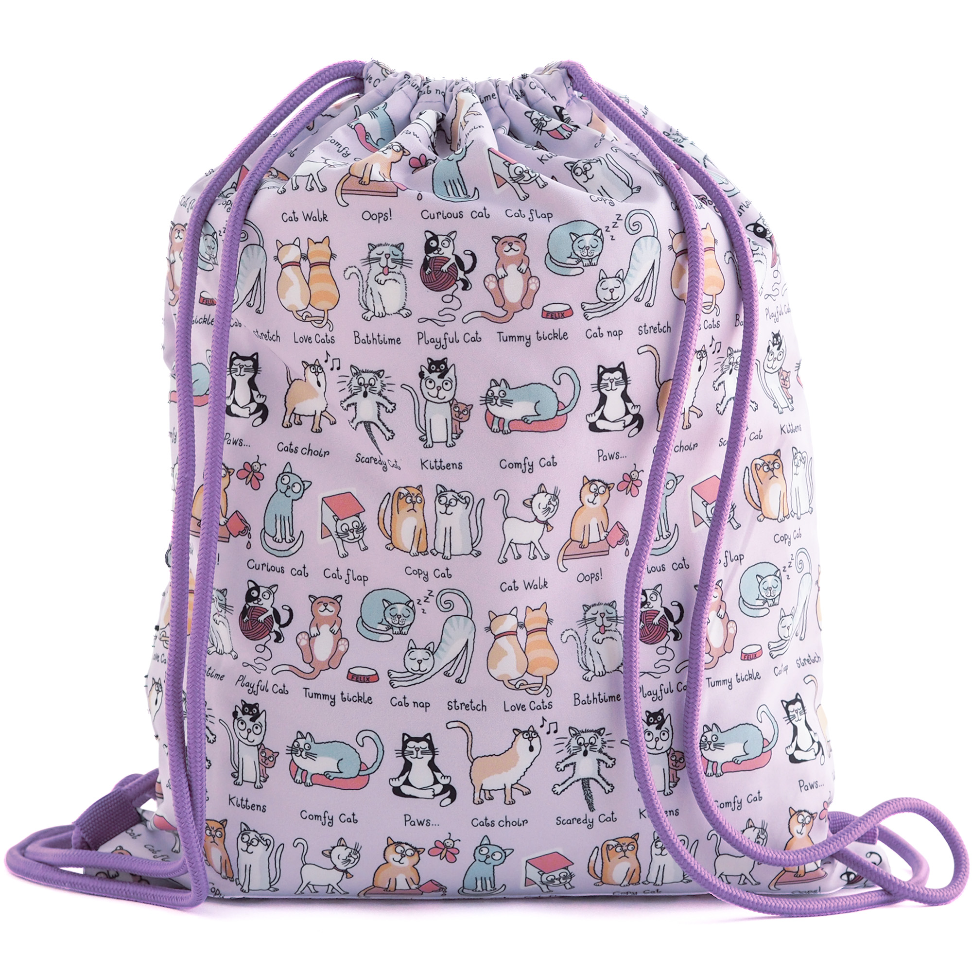 Cats Waterproof Drawstring Bag