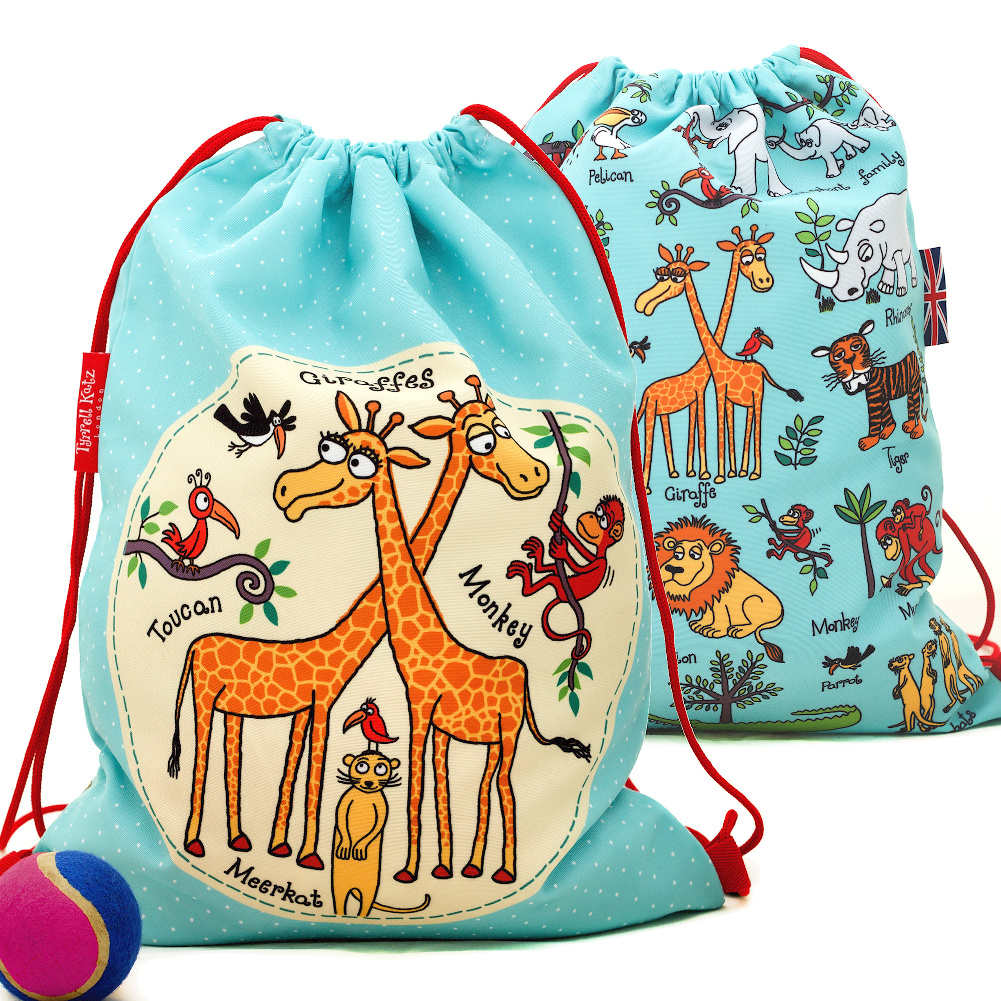  Kids Jungle Waterproof Drawstring Bag