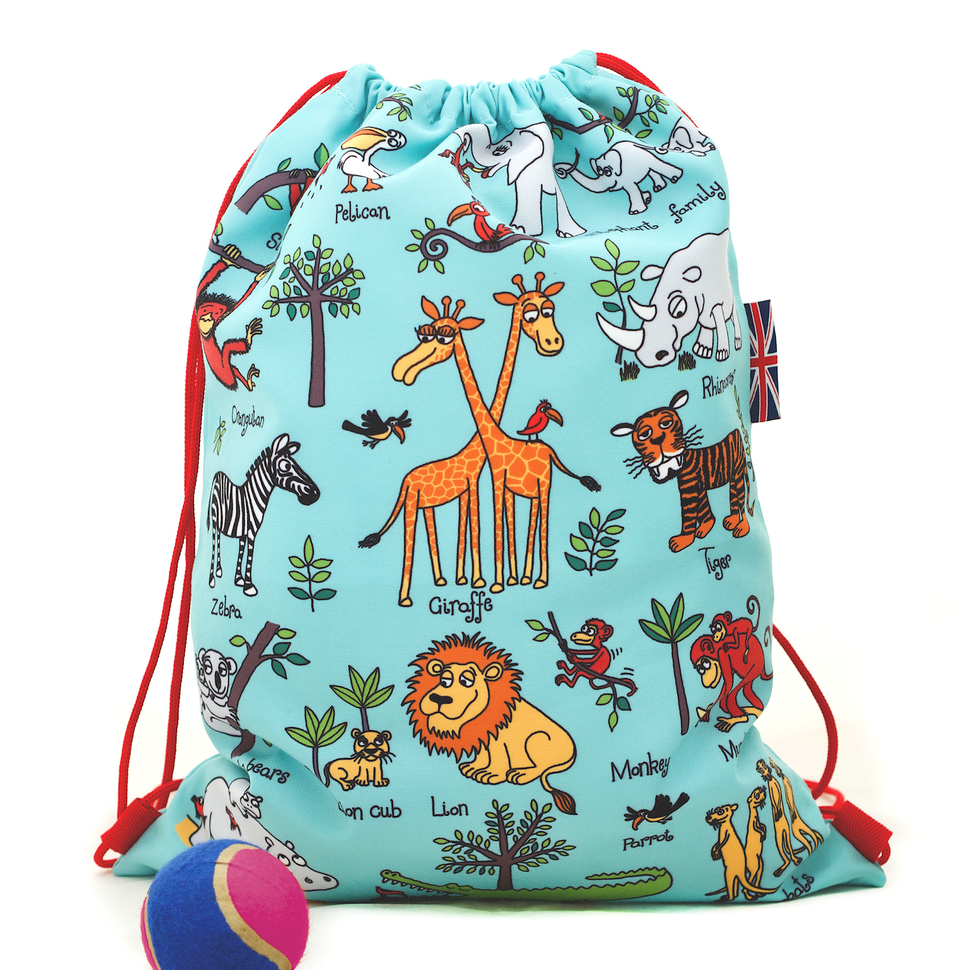  Kids Jungle Waterproof Drawstring Bag
