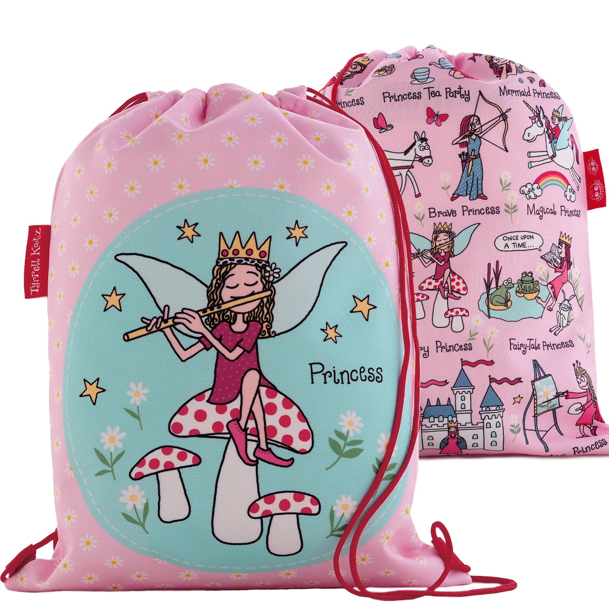 Kids Princess Waterproof Drawstring Bag - Recycled