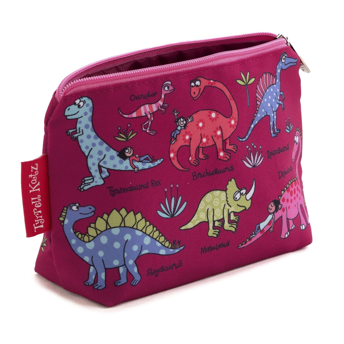 Dinosaurs Pink Wash Bag- Recycled!