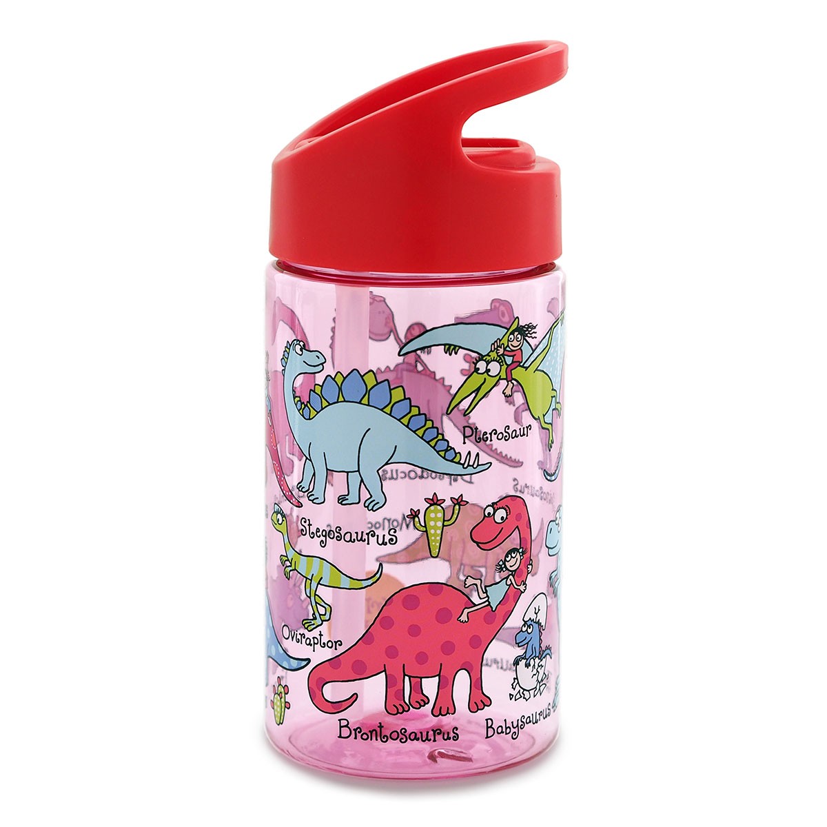 Dinosaurs Pink Kids Water Bottle