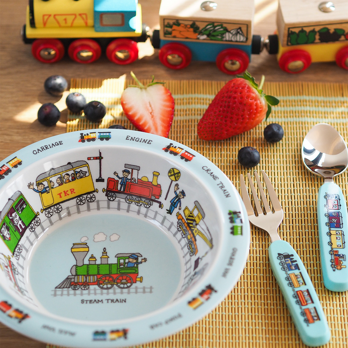 Trains Melamine Bowl