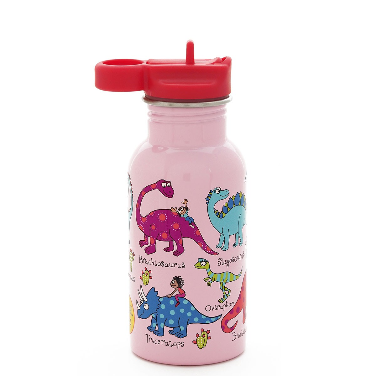 Dino Pink Stainless Steel Drinking Bottle
