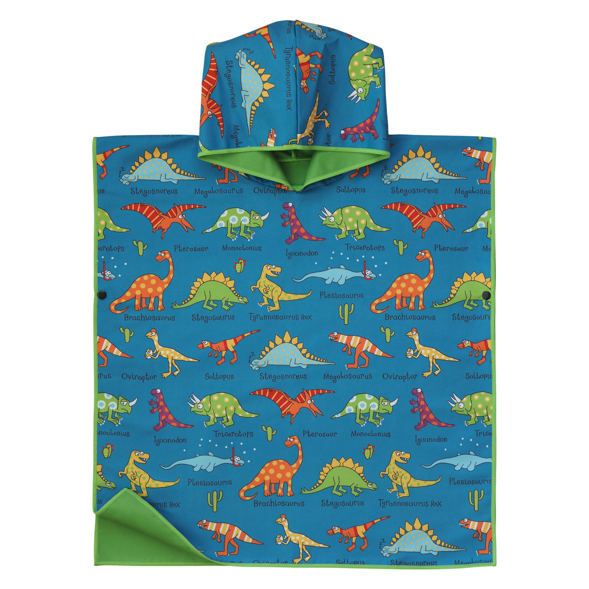 Dinosaurs Microfibre Poncho Towel