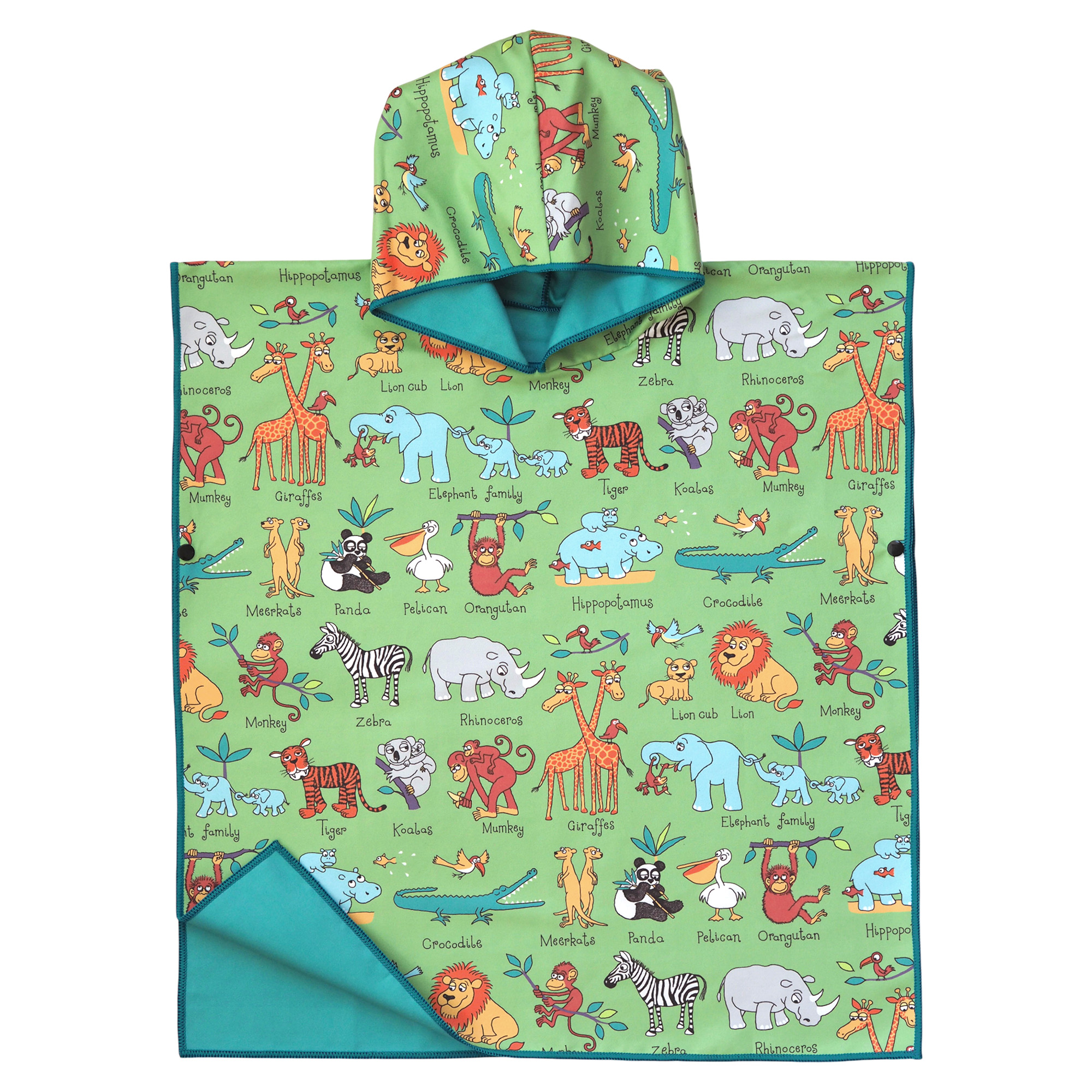 Jungle Microfibre Poncho Towel