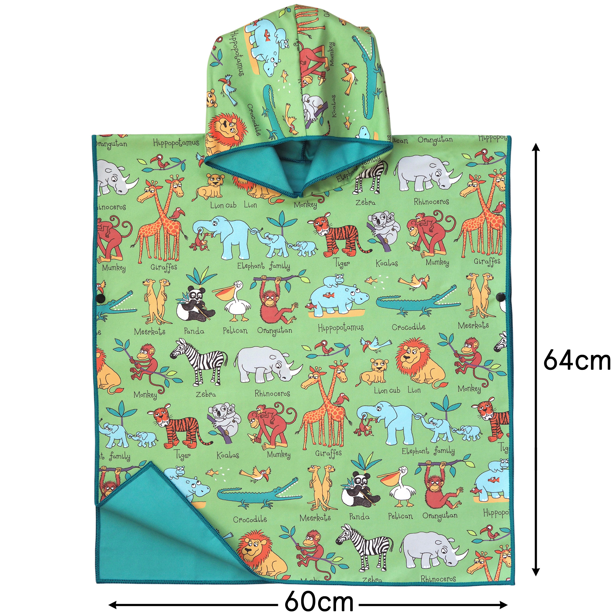 Jungle Microfibre Poncho Towel
