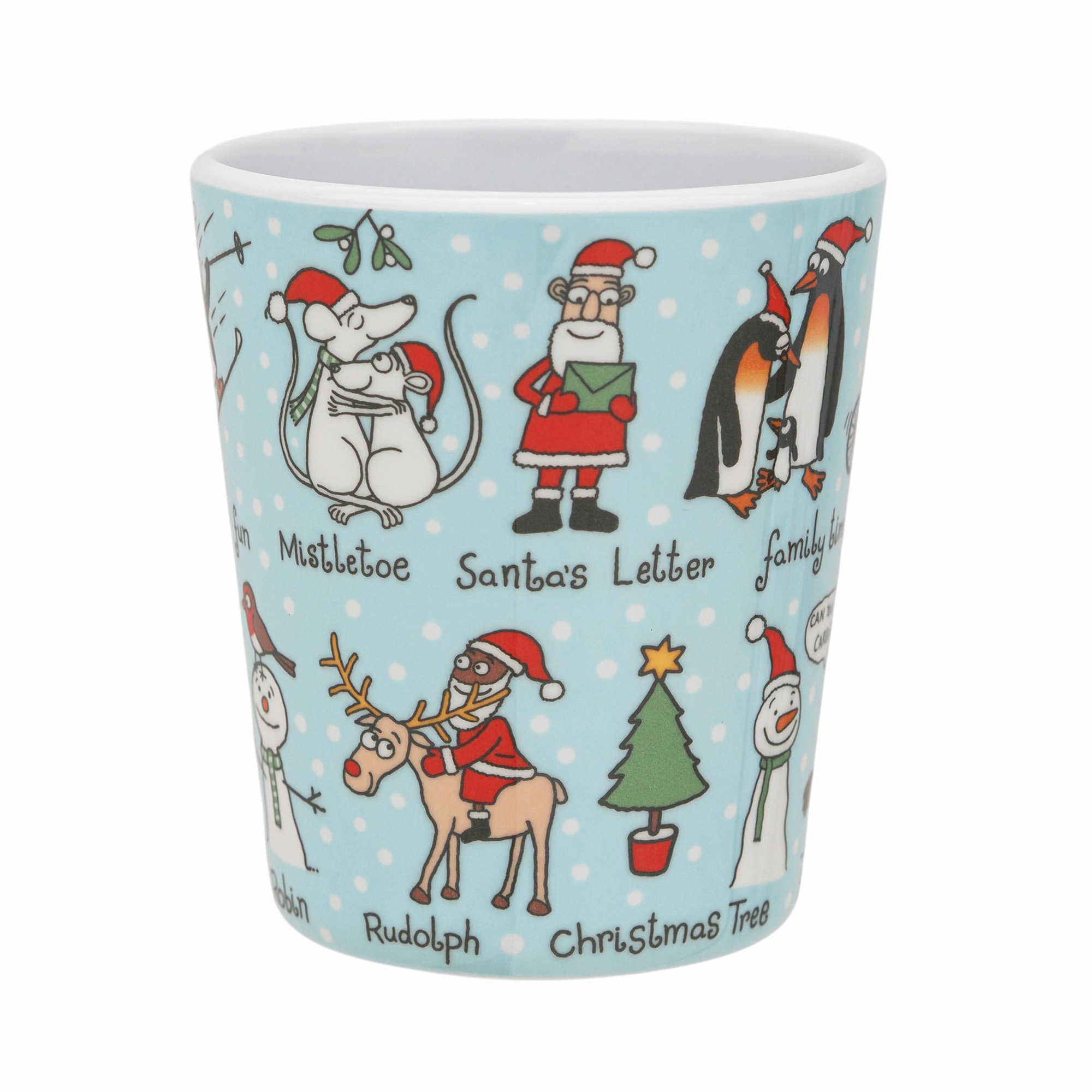 Christmas Melamine Beaker medium