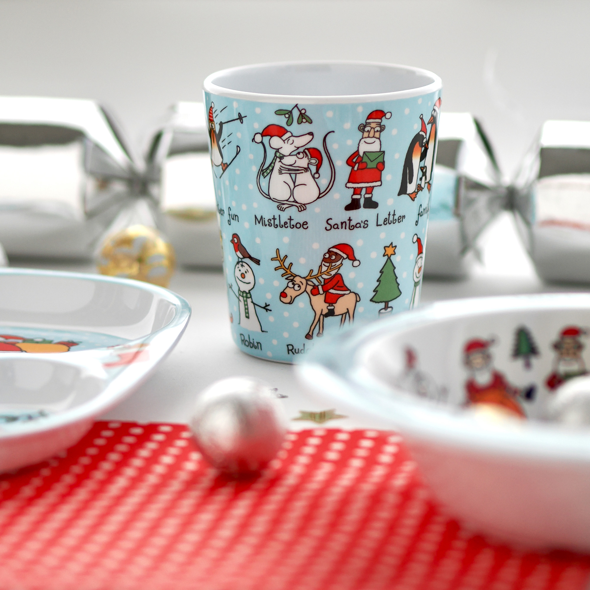 Christmas Melamine Beaker medium