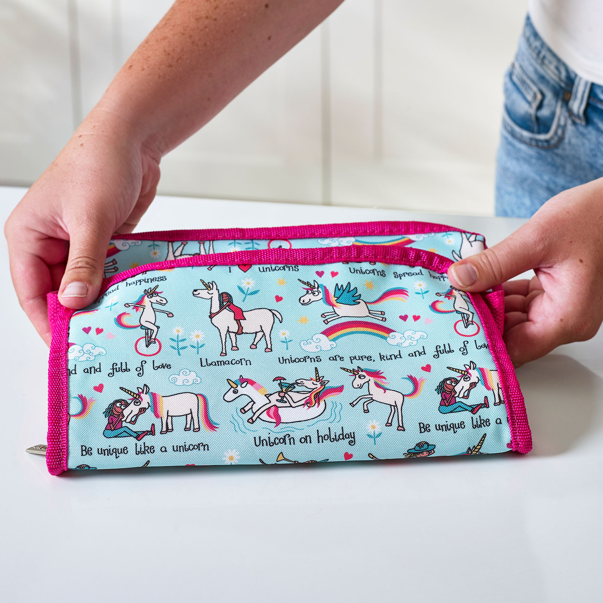 Unicorns Folding Lunch Tote