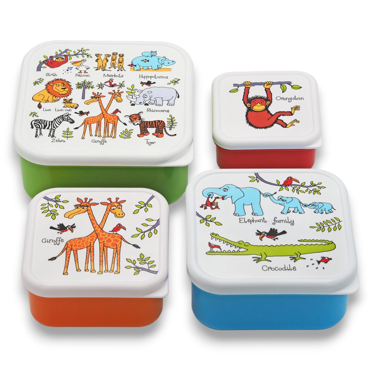 Nesting Jungle Snack Boxes for Kids