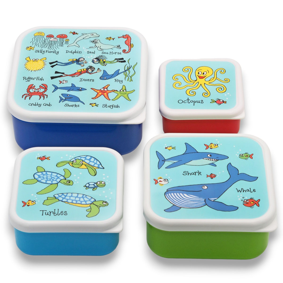 Nesting Ocean Snack Boxes for Kids