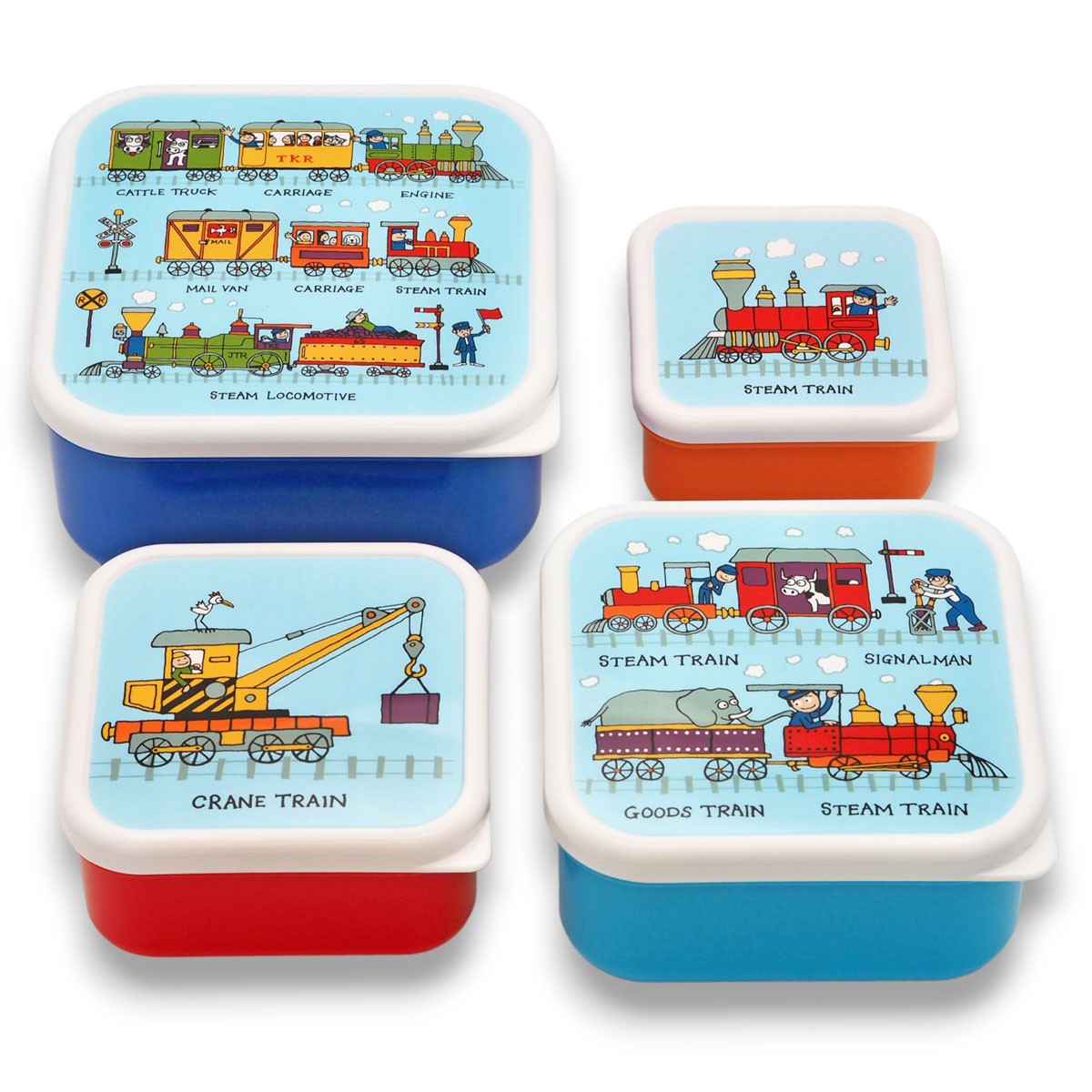 Nesting Trains Snack Boxes for Kids