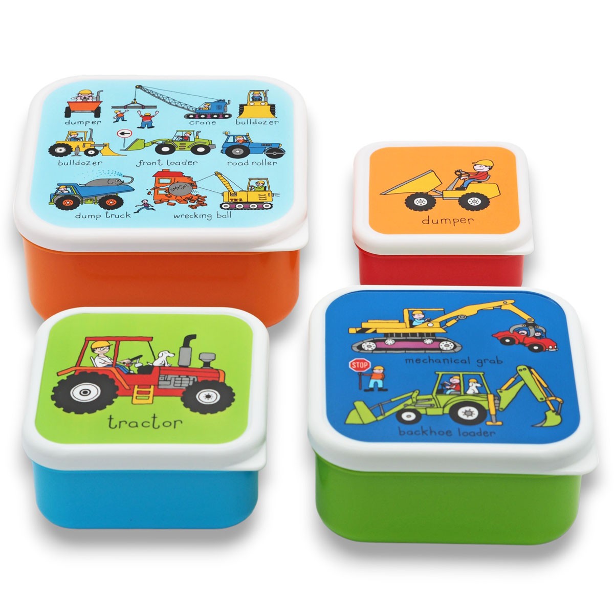 Nesting Trucks Snack Boxes for Kids