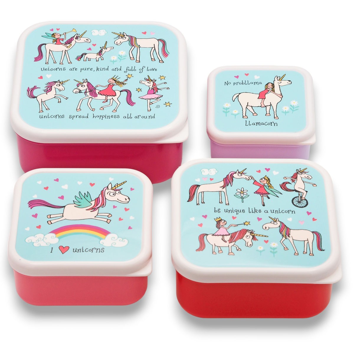 Nesting Unicorn Snack Boxes for Kids