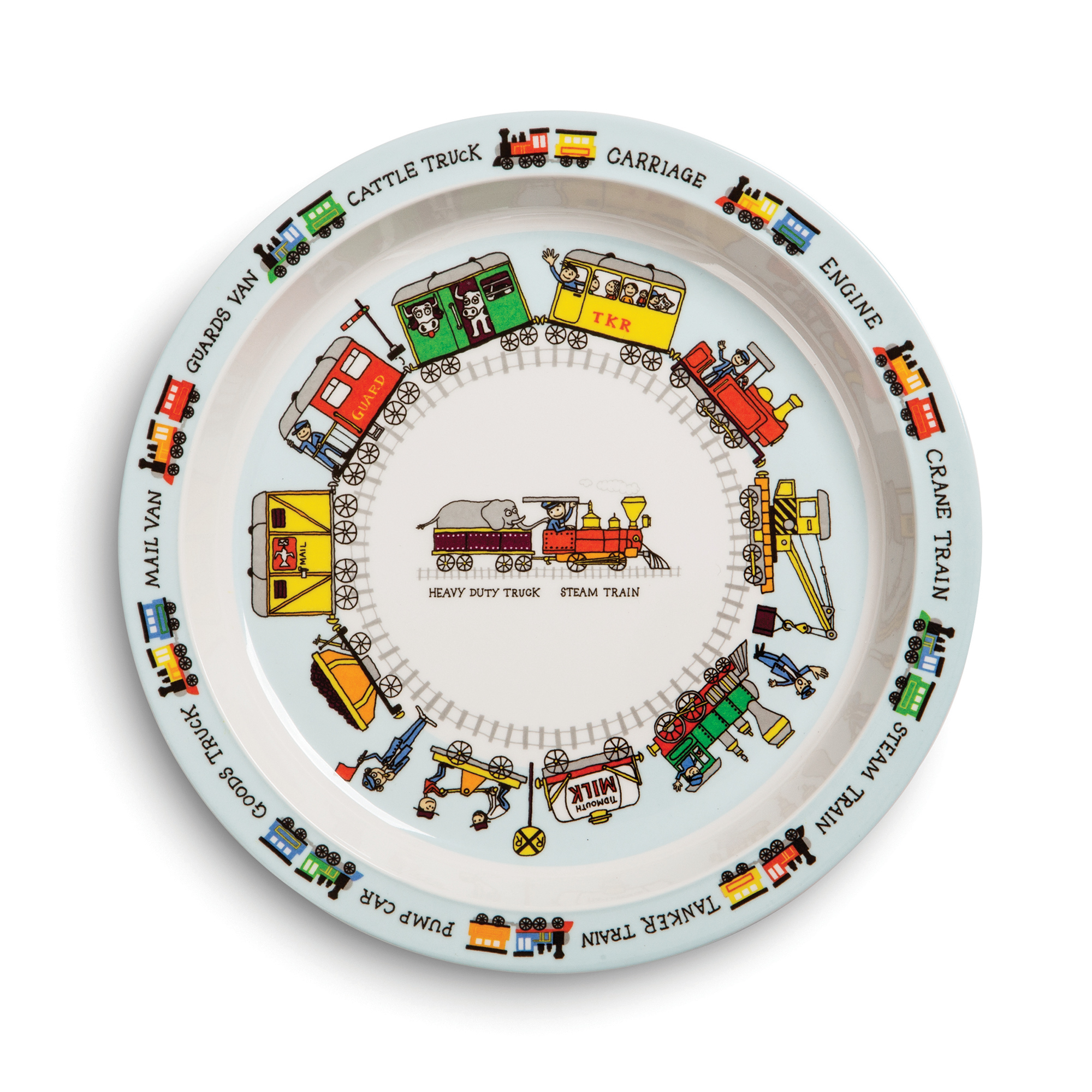 Trains Melamine Plate