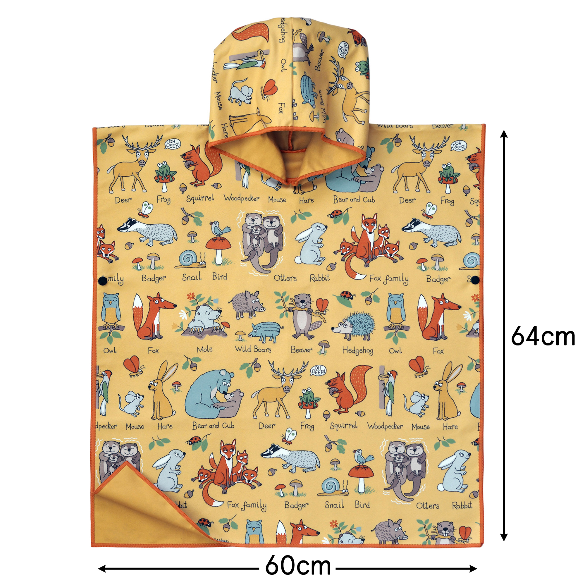 Woodland Microfibre Poncho Towel