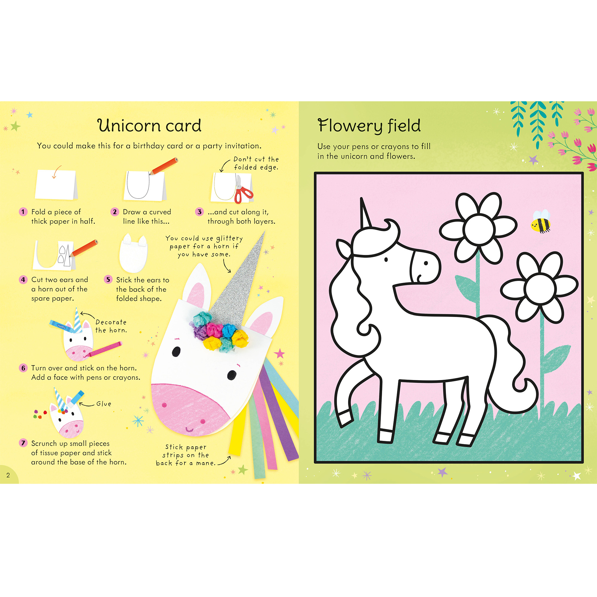 Unicorn Things to Make and Do activity book