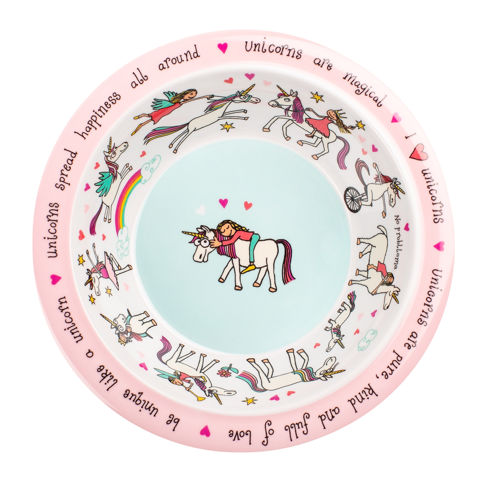 Unicorn Design Melamine Bowl