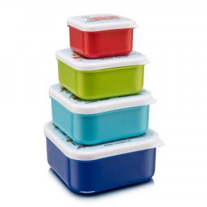Set of 4 Trains Snack Boxes for Kids